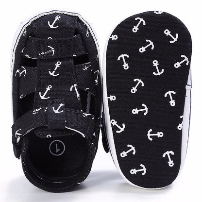 Black Anchor Boys Sandals