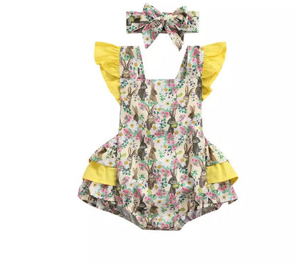 Flower Bunny Romper