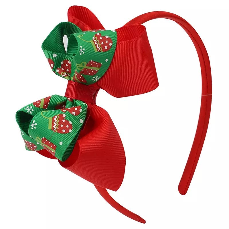 Christmas Bow Stick Headband