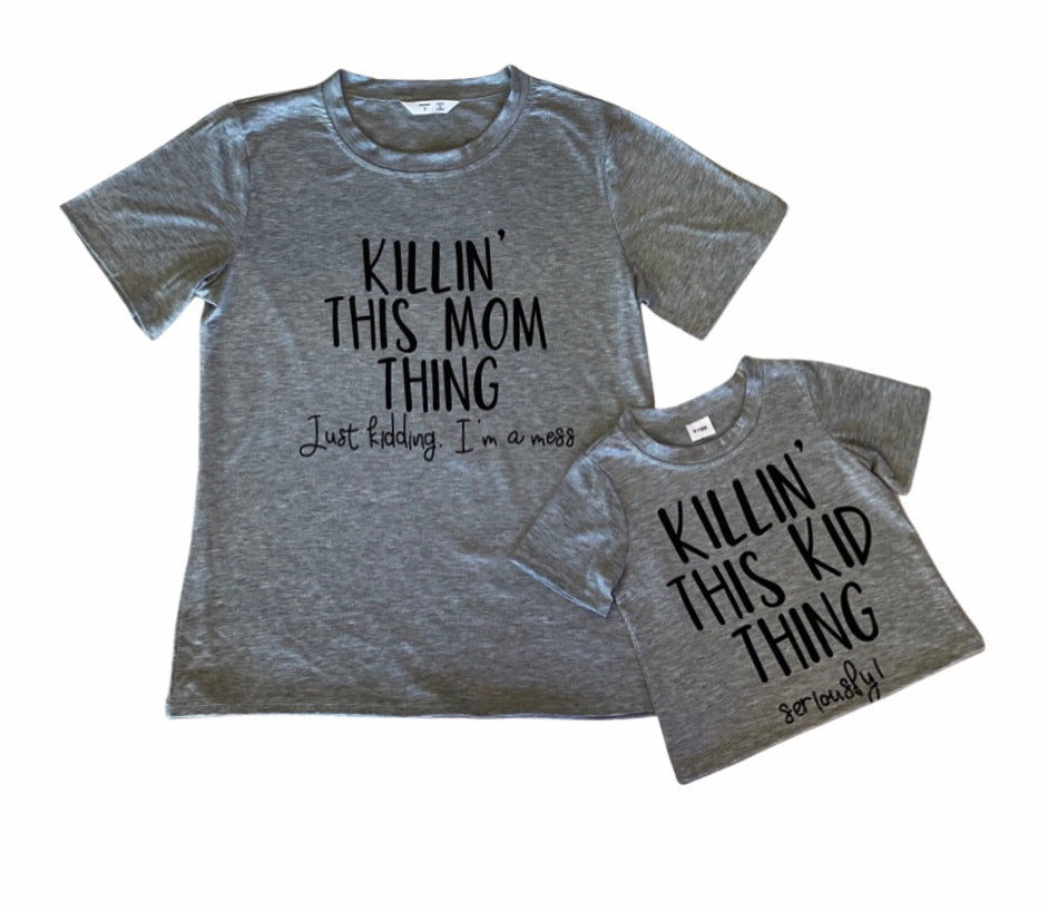 Mom & Kid Thing Matching Shirts
