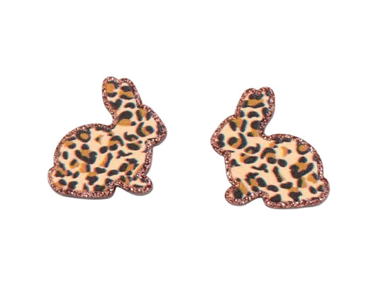 Leopard Bunny Stud Earrings