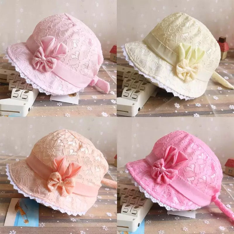 Cotton Lace Baby Hats