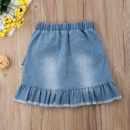 Demi Frill Denim Skirt