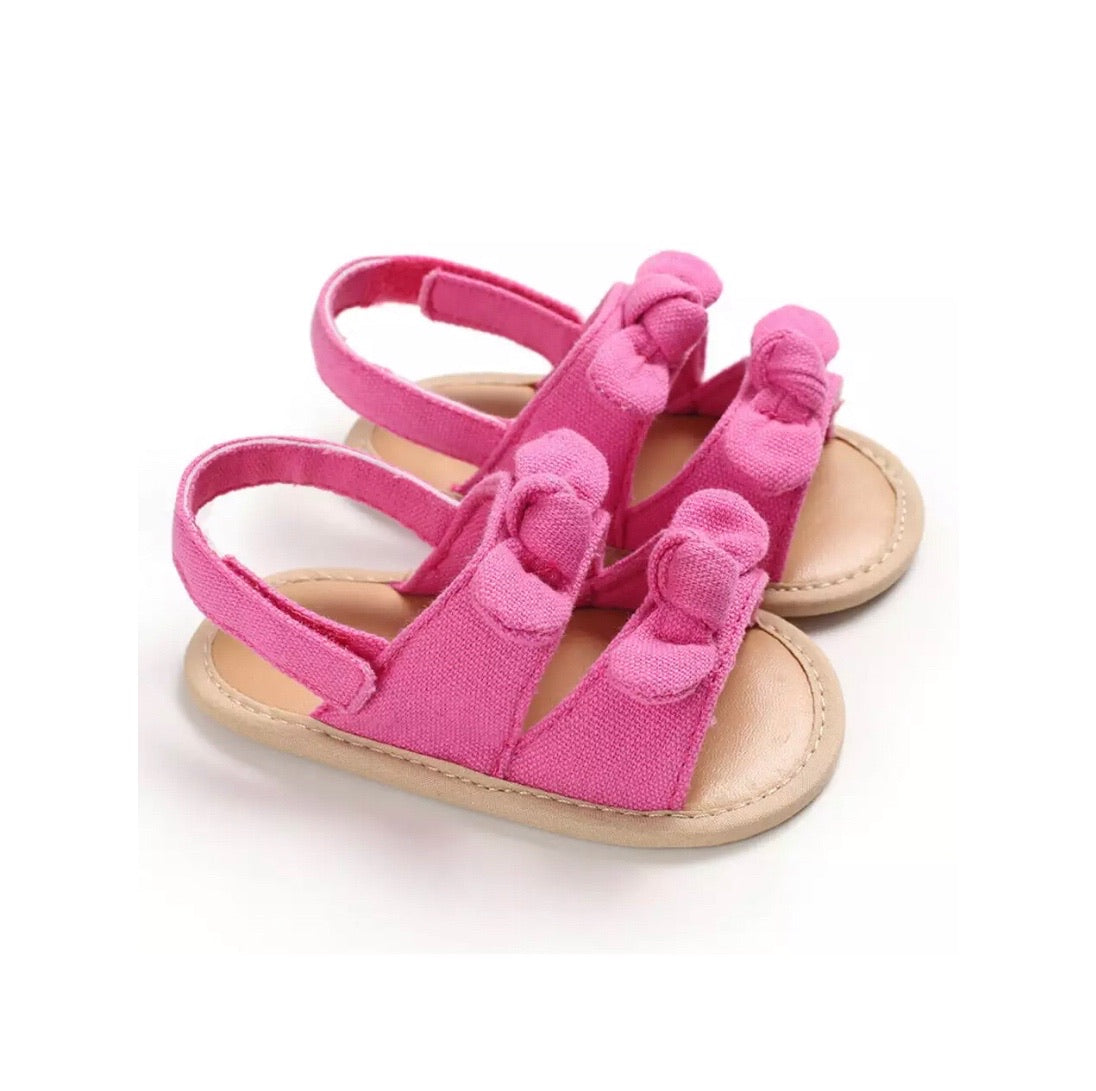 Lucy Bow Sandals - Pink