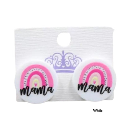 “Mama” Glitter Stud Earrings