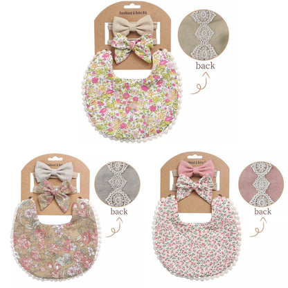 Paisley Floral 3pc Bib Set